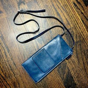El Portal Vintage Navy 100% leather travel organizer